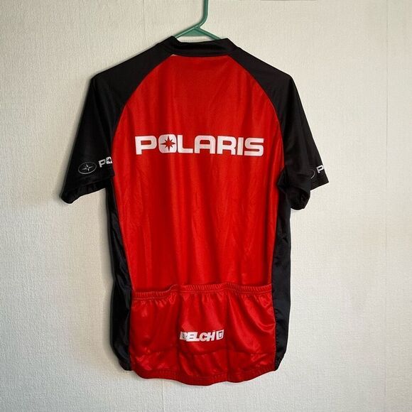 Polaris Adventure Cycling Jersey Red Black Bike Bicycle Breathable Shirt ZipUp L - Picture 5 of 7